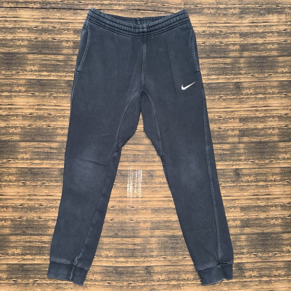 Nike Sweatpants Mens Small Black Fleece Jogger Pants Elastic Waist 716830-010